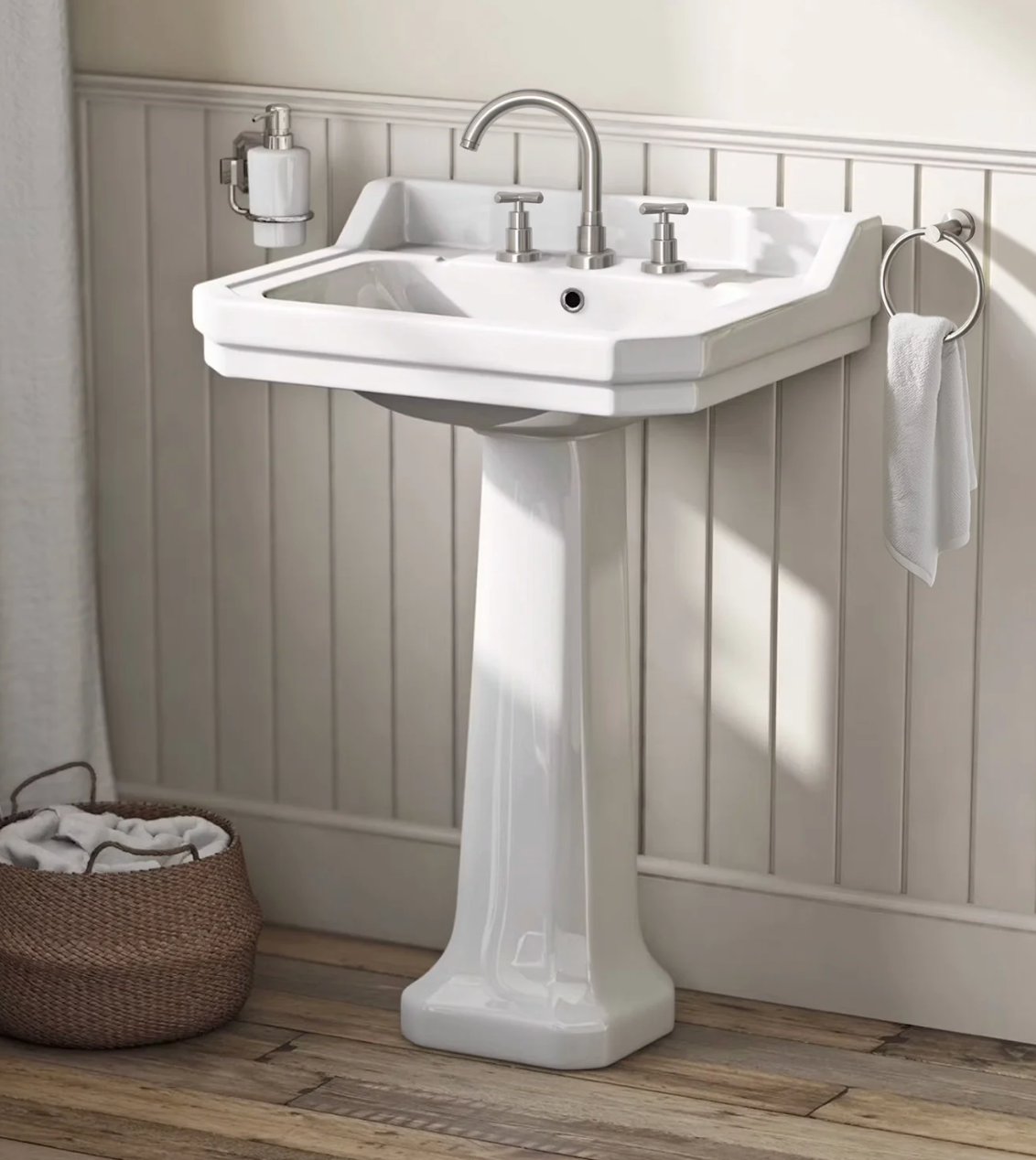 Whitehaus Traditional Pedestal with Large Rectangular Bowl B112M-P (SOLD OUT)