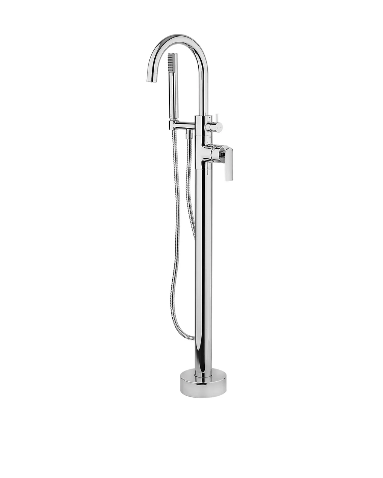 FORTIS VITRINA - Single Handle Floor Mount Tub Filler Trim with Hand Shower 601360CPC (VALVE 136-BASE SOLD SEPARATELY)