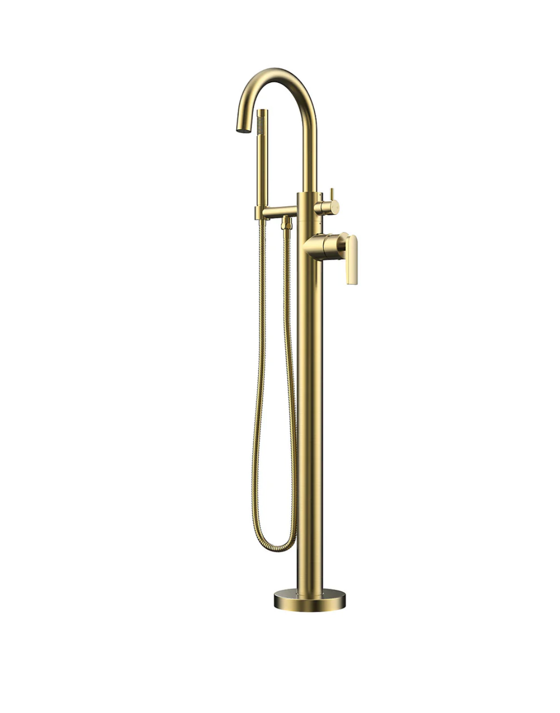 FORTIS VITRINA - Single Handle Floor Mount Tub Filler Trim with Hand Shower 601360CBG (VALVE 136-BASE SOLD SEPARATELY)