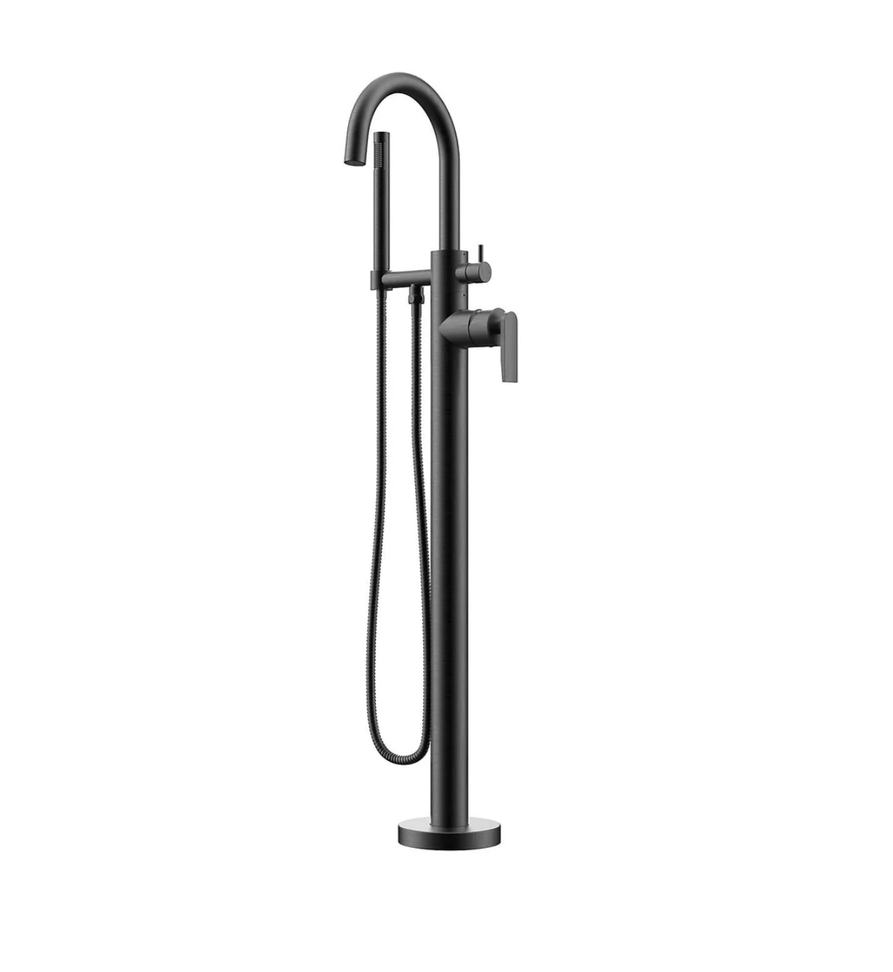 FORTIS VITRINA - Single Handle Floor Mount Tub Filler Trim with Hand Shower 601360CMB (VALVE 136-BASE SOLD SEPARATELY)