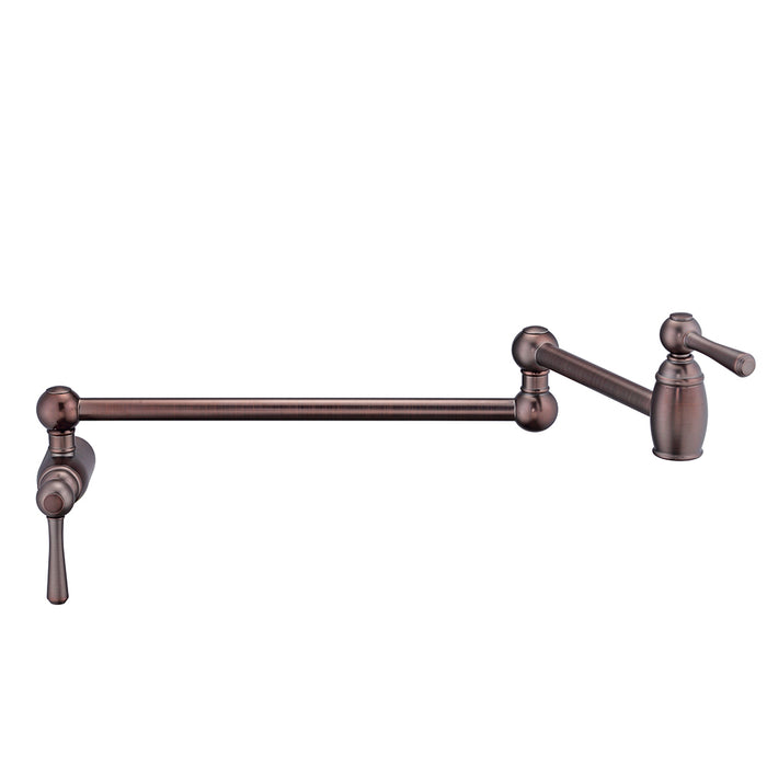 BARCLAY Dai Dual Handle Wall Mount Pot Filler KFP602-ORB Oil Rubbed Bronze