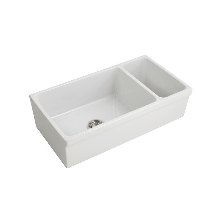 Barclay Lowell Double Bowl Fireclay Apron-Front Sink FSDB1514-BQ