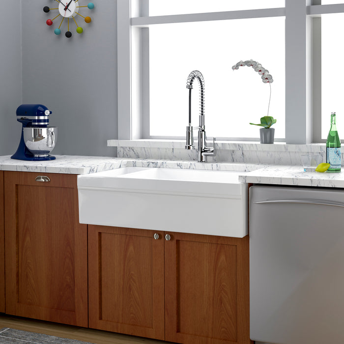 Barclay Lowell Double Bowl Fireclay Apron-Front Sink FSDB1514-BQ