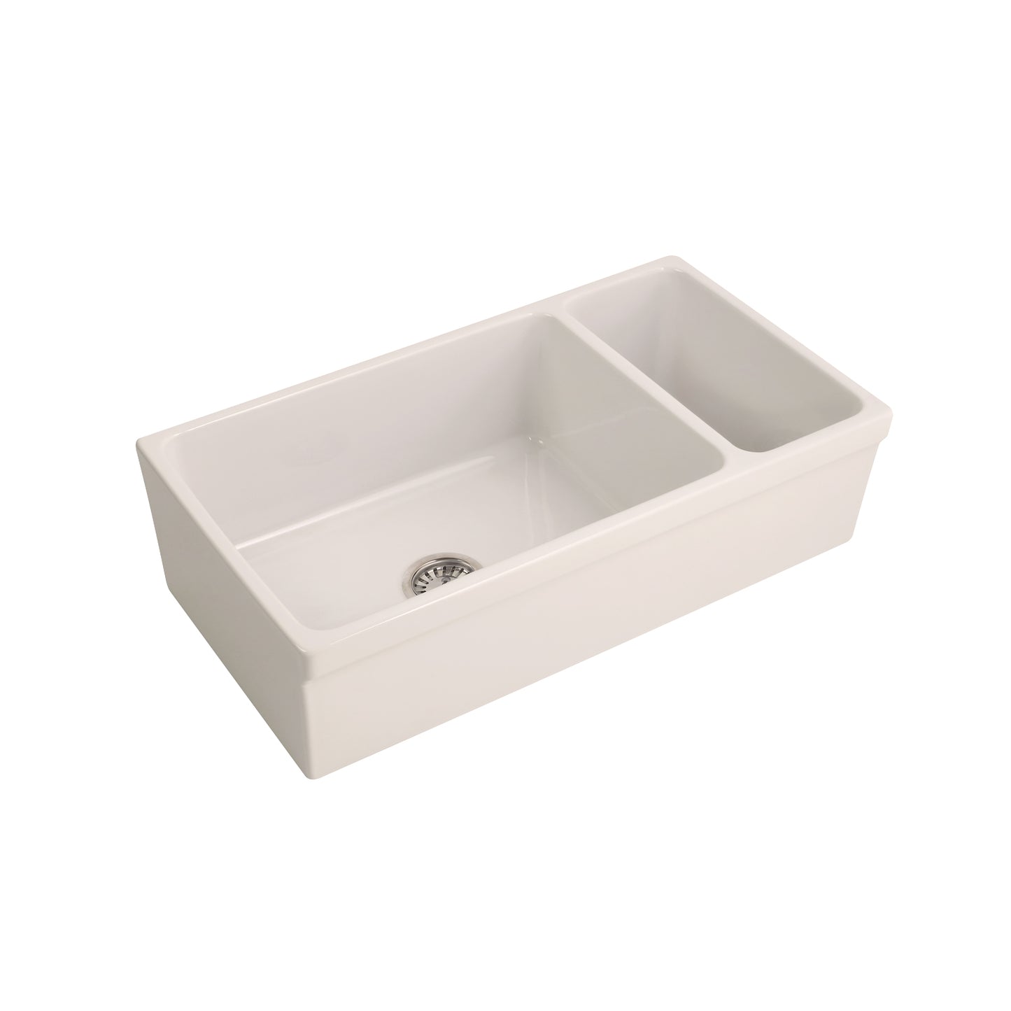 Barclay Lowell Double Bowl Fireclay Apron-Front Sink FSDB1514-BQ