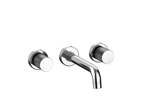 Latoscana ALESSANDRA Brushed Nickel 8" Centers Wall Mount Lavatory Faucet 19PW207