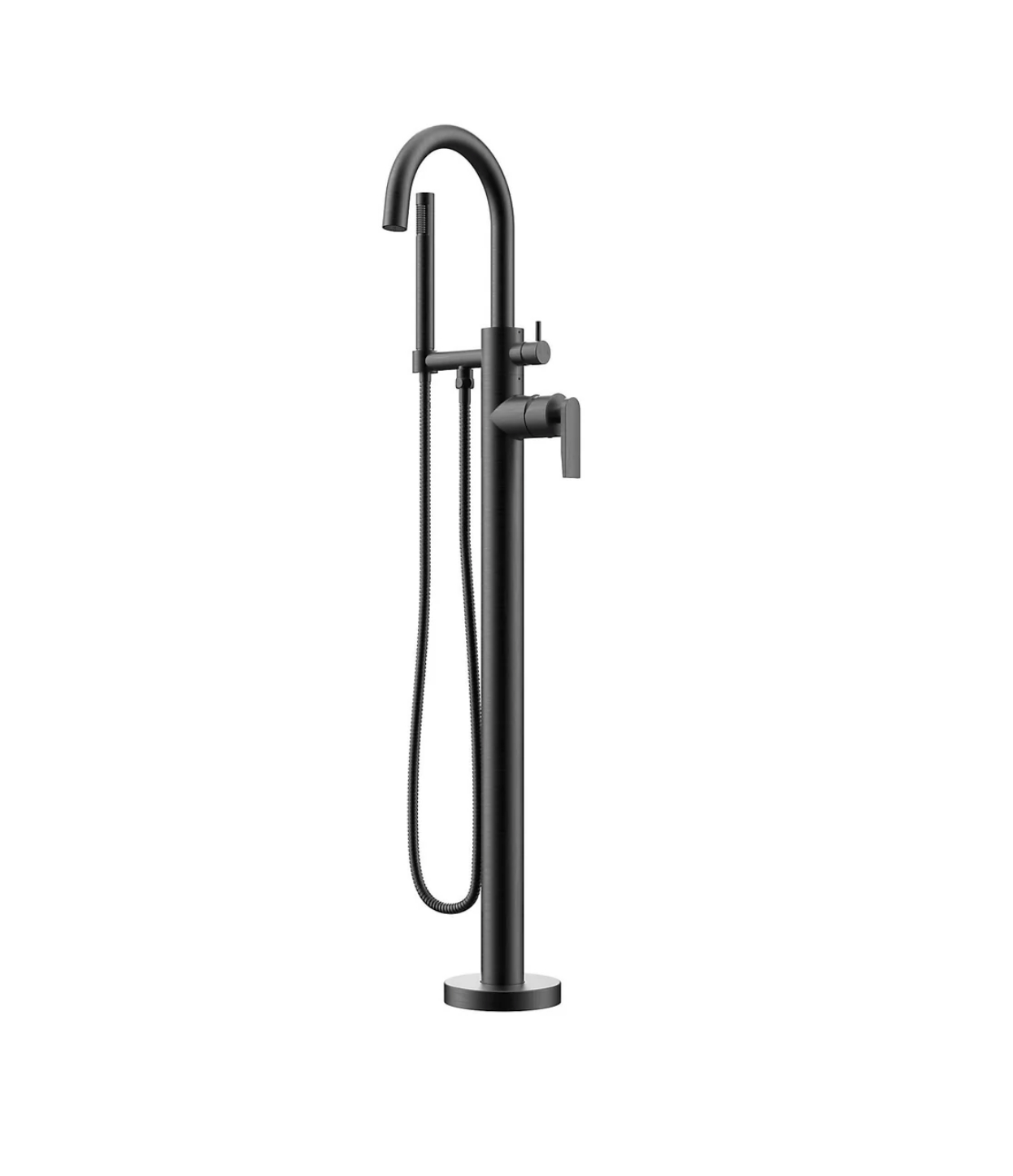 FORTIS VITRINA - Single Handle Floor Mount Tub Filler Trim with Hand Shower 601360CBB (VALVE 136-BASE SOLD SEPARATELY)