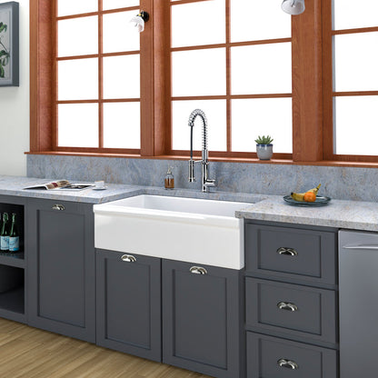 BARCLAY Hinton Single Bowl Fireclay Apron-Front Sink FSSB1004-BQ