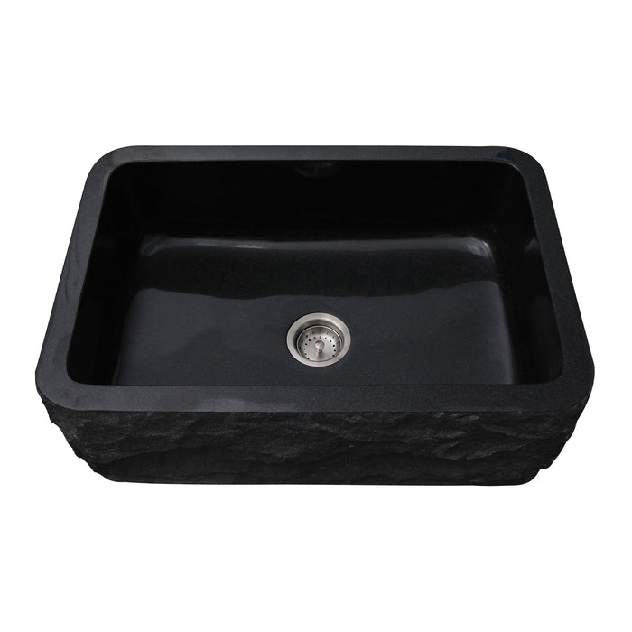Barclay Birgitta Single Bowl Granite Apron-Front Sink FSGSB4014-GPBL