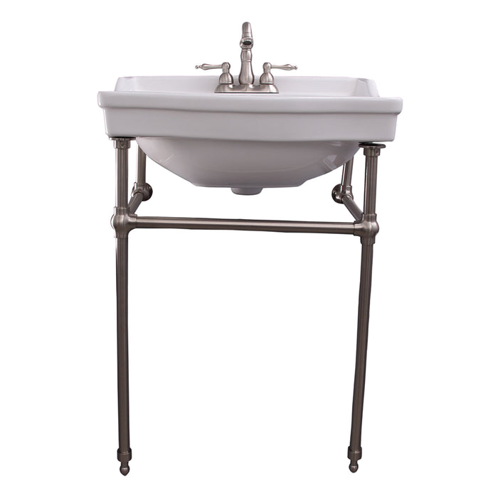 Barclay Ensal 30″ Console with Brass Stand 753WH-BN