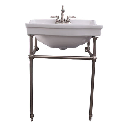 Barclay Ensal 30″ Console with Brass Stand 753WH-BN