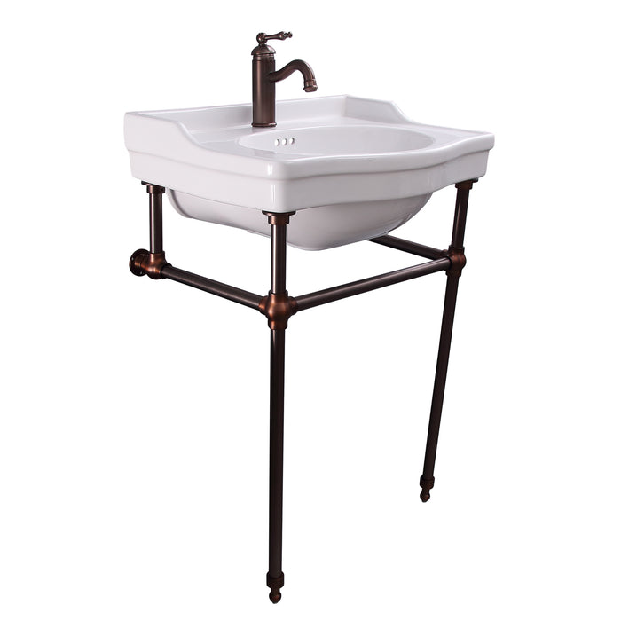 Barclay Ensal 30″ Console with Brass Stand 753WH-BN