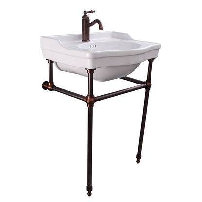Barclay Ensal 30″ Console with Brass Stand 753WH-BN