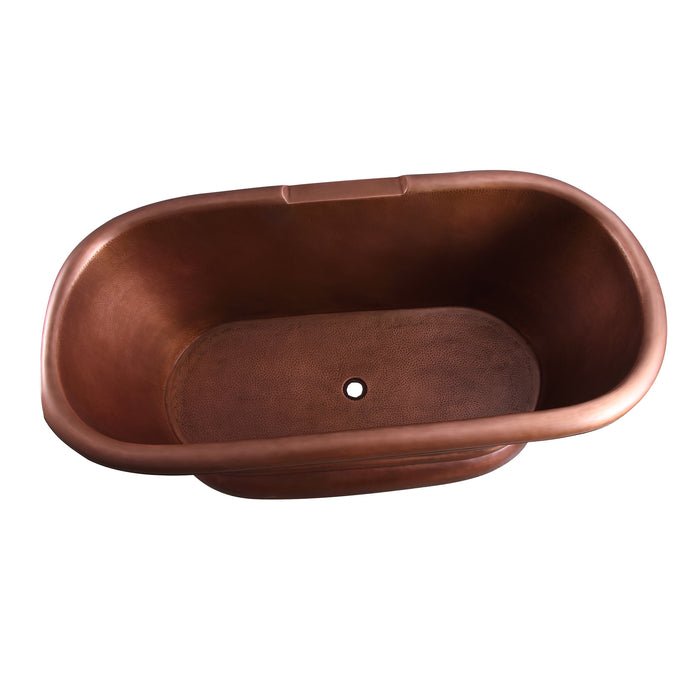 Barclay Reedley 61" Copper Double Roll Top Tub COTDRN61K-AC