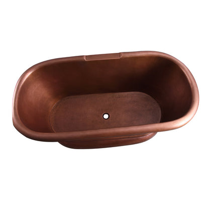 Barclay Reedley 61" Copper Double Roll Top Tub COTDRN61K-AC
