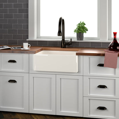 Barclay Brooke Fireclay Single Bowl Apron-Front Sink FS24-BQ