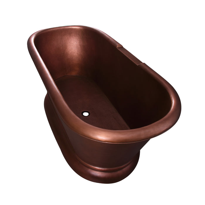 Barclay Reedley 61" Copper Double Roll Top Tub COTDRN61K-AC