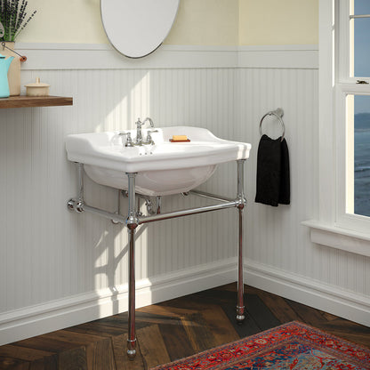 Barclay Ensal 30″ Console with Brass Stand 753WH-BN