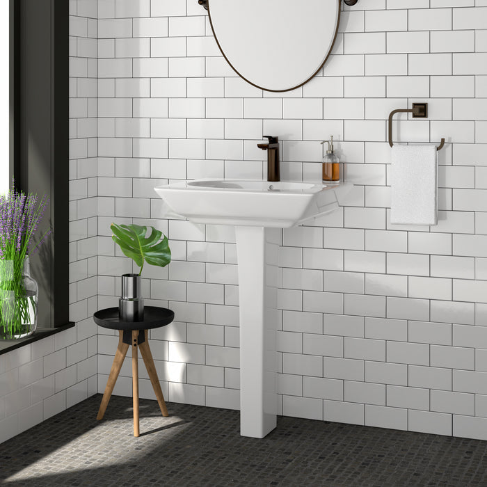 Barclay Opulence Pedestal Lavatory – “Hers” 3-371WH