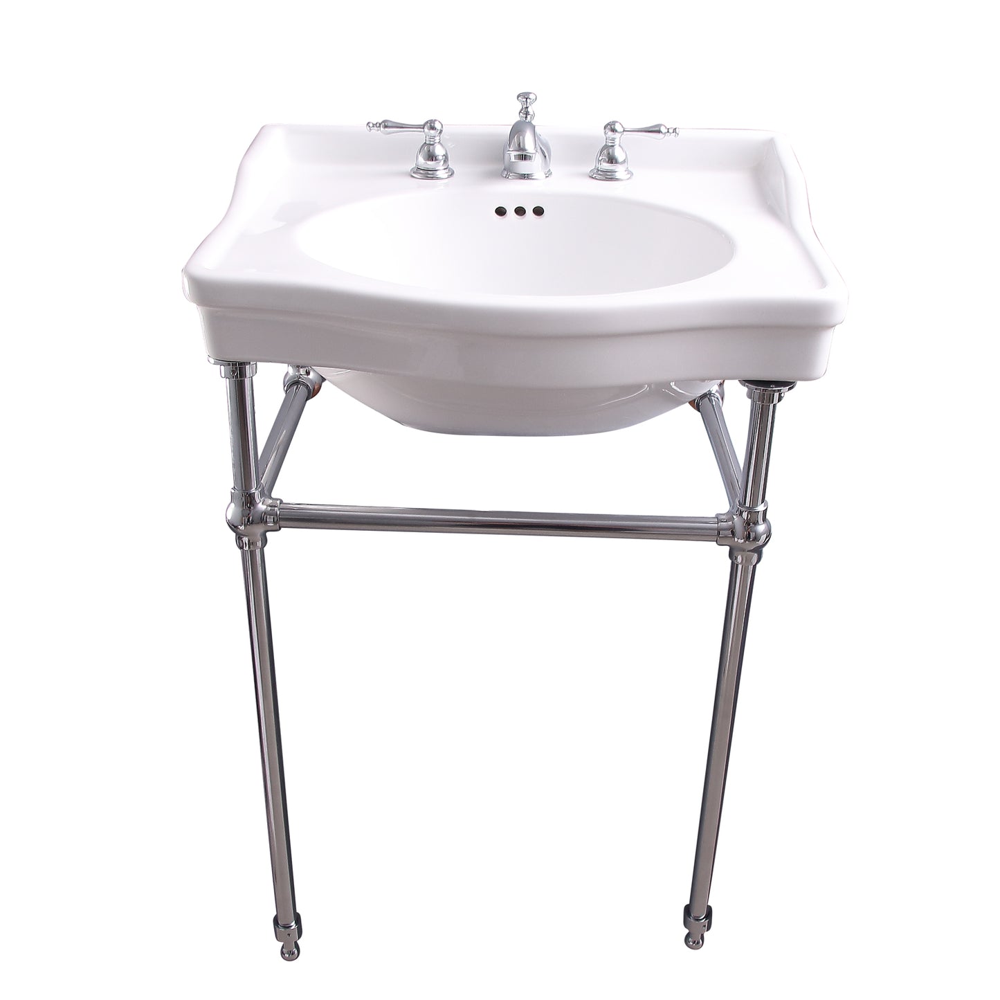 Barclay Ensal 30″ Console with Brass Stand 753WH-BN
