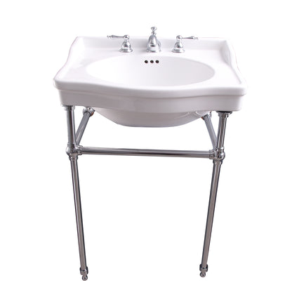 Barclay Ensal 30″ Console with Brass Stand 753WH-BN