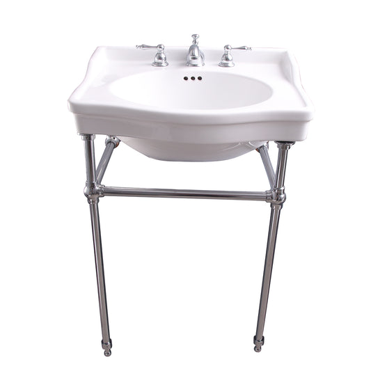 Barclay Ensal 30″ Console with Brass Stand 753WH-BN