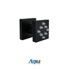 Aqua Piazza Matte Black Shower Set with 12" Square Rain Shower and 4 Body Jets