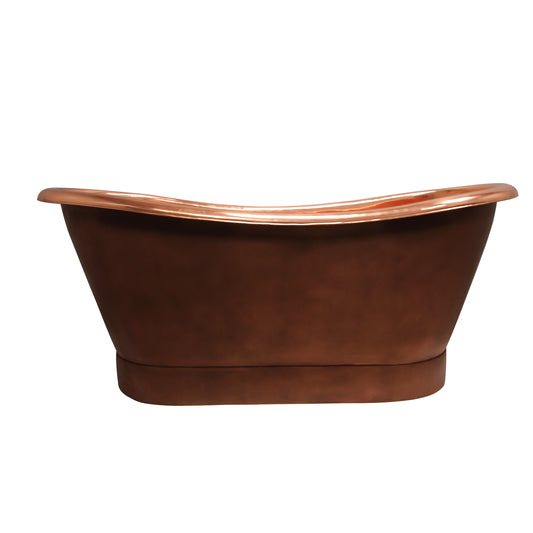 Barclay Chopin Copper Dbl Slipper Tub w/ Base COTDSN70B-SAP