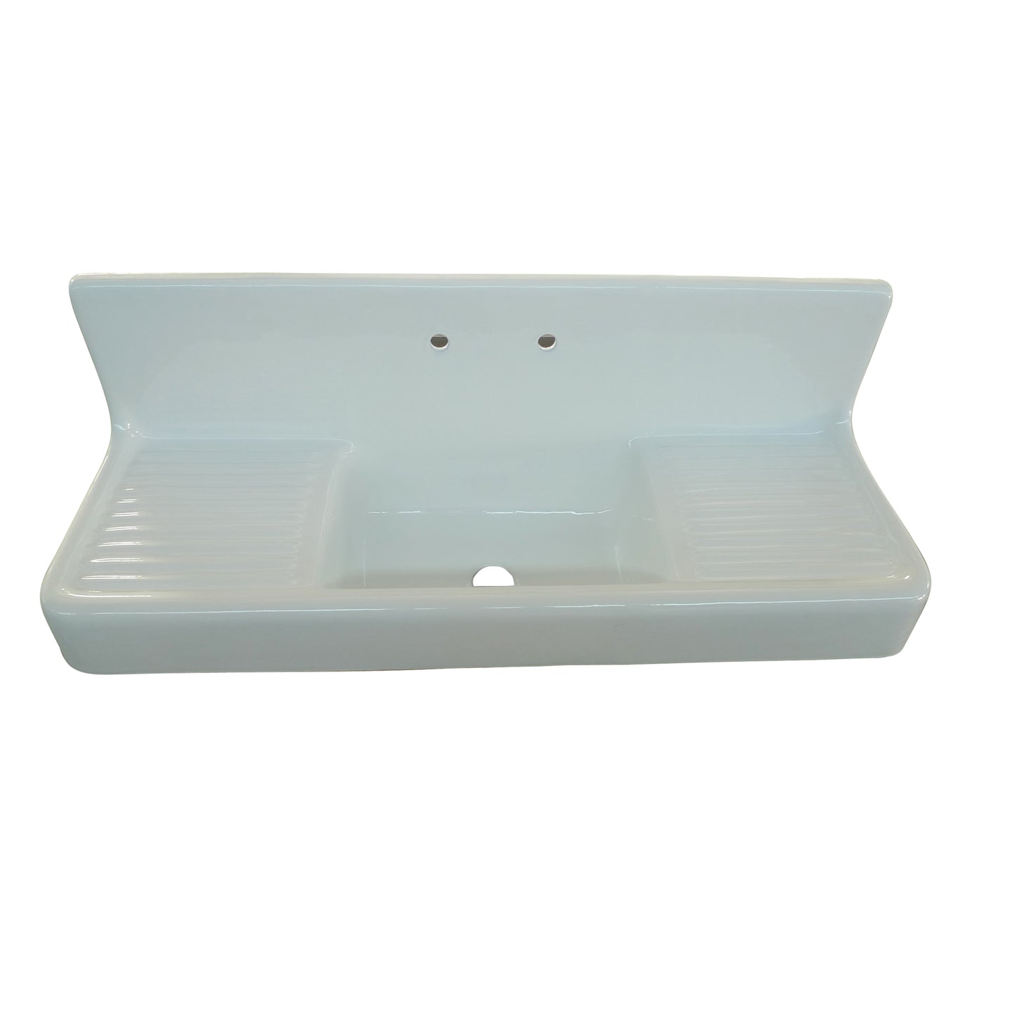 Barclay Alma 60" Cast Iron Wall-Hung Kitchen Sink with Drainboard KSCI60-WH