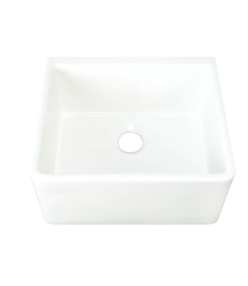 Barclay Crofton Apron-Front Sink with Accessory Ledge FS24AC-WH