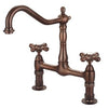 Barclay Guthrie Kitchen Bridge Faucet with Metal Cross Handles