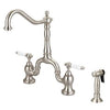 Barclay Carlton Kitchen Bridge Faucet with Porcelain Lever Handles