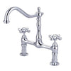 Barclay Guthrie Kitchen Bridge Faucet with Metal Cross Handles