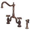 Barclay Carlton Kitchen Bridge Faucet with Metal Cross Handles